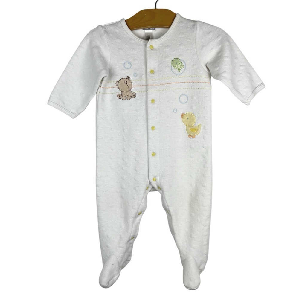 Vintage Carters One Piece Footie Sleeper Bear Frog Duck Size 9 Months